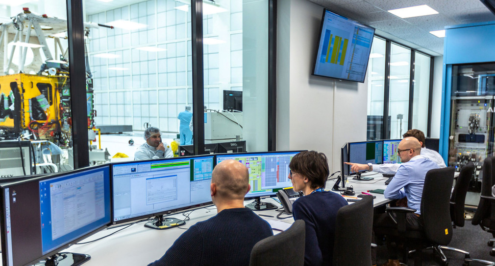 Das Integrated Technology Centre (ITC) für den Bau von Weltraumsatelliten bei Airbus in Friedrichshafen. 