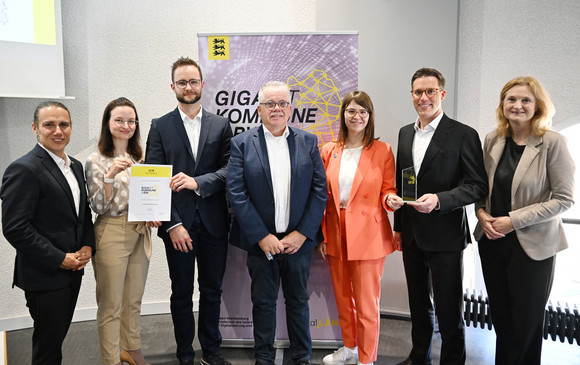 Auszeichnung der Gigabitkommunen mit Herrn Minister