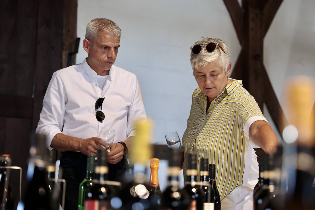 Tourismusreise Staatssekretär Rapp besucht Region Stuttgart Staatssekretär Rapp zu Besuch im Weinbaumuseum in Stuttgart-Uhlbach