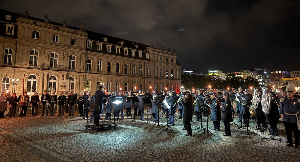 Streitkräfteempfang der Landesregierung vor dem Neuen Schloss in Stuttgart