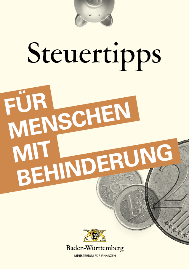 Titel der Brosch&uuml;re: Steuertipps f&uuml;r Menschen mit Behinderung