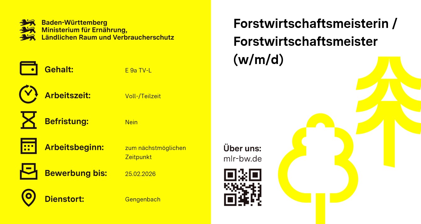  Forstwirtschaftsmeisterin / Forstwirtschaftsmeister (w/m/d)