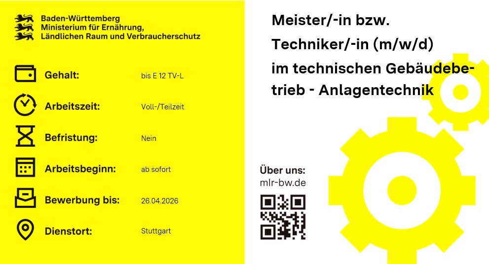 Meisterin / Meister bzw. Technikerin / Techniker (w/m/d)