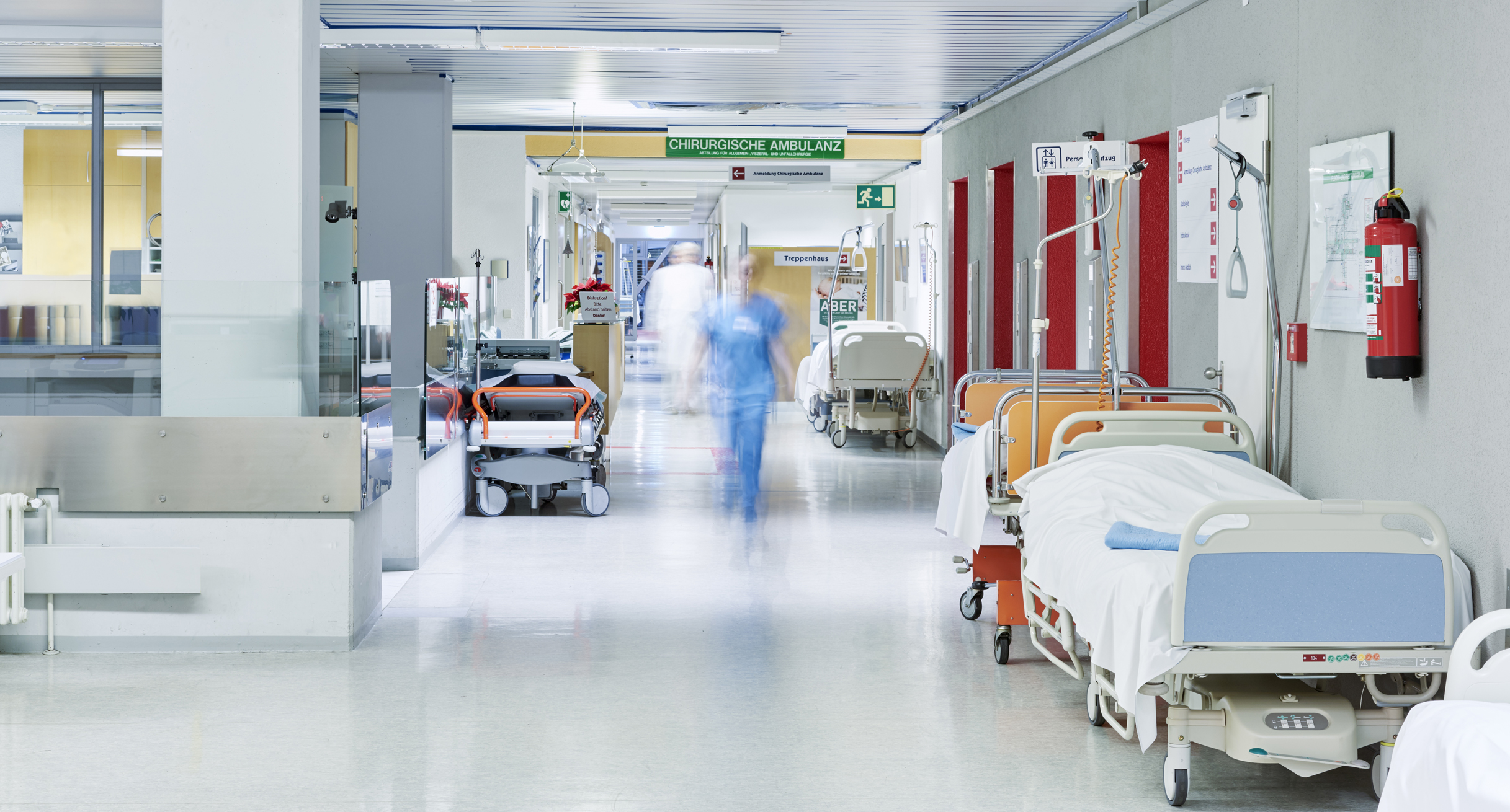 Flur in einem Krankenhaus