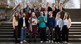 Die CO.VISION Co-Teams beim Kick-off-Treffen im M&auml;rz 2026 in Stuttgart auf einem Gruppenfoto.