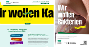 Collage: Screenshot der Website https://oegd-bw-karriere.de und Kampagnenmotiv des &Ouml;GD Baden-W&uuml;rttemberg