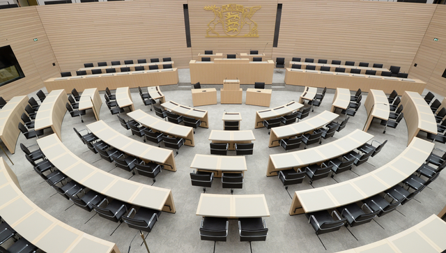 Landtag, Plenarsaal von oben